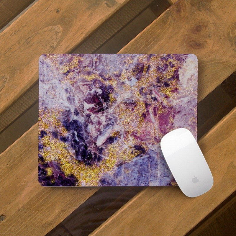 Violet Marble Mouse Pad Marble Mousepad by CreativeMacBookCases