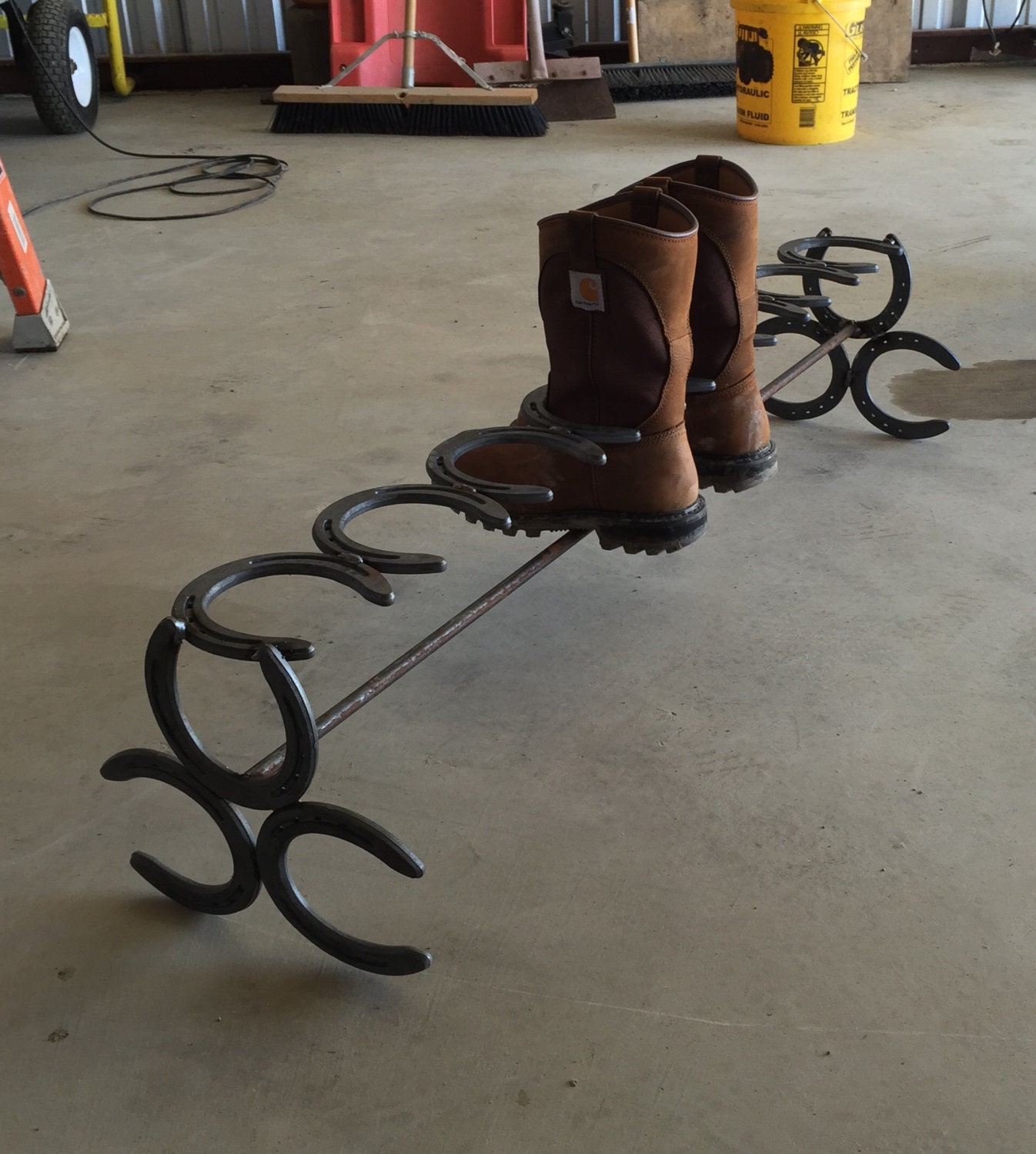 Horseshoe Boot Rack