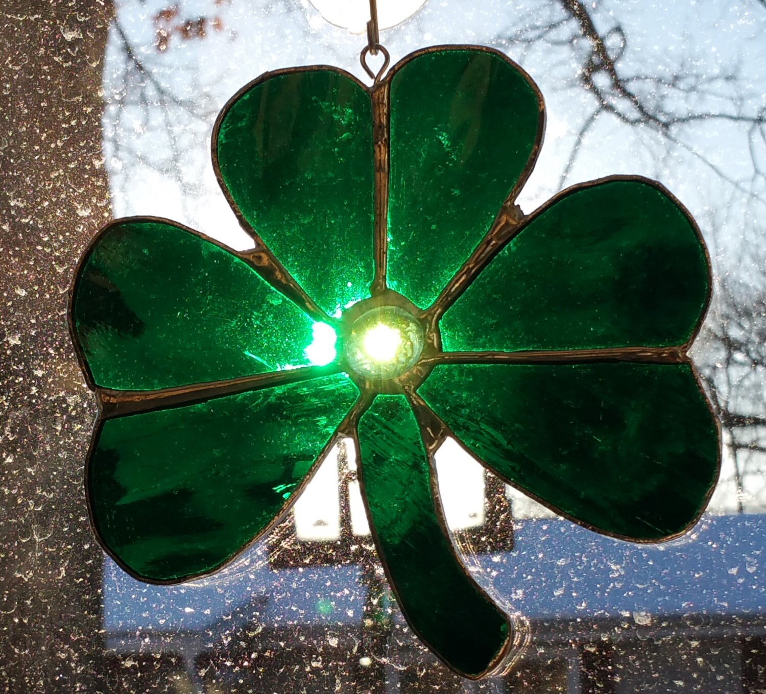 Stained glass shamrock