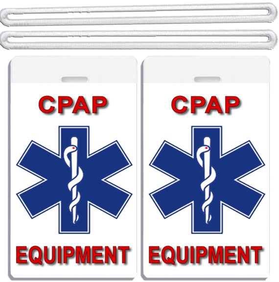 2x Medical CPAP Equipment Luggage Tags TSA CarryOn BiPAP