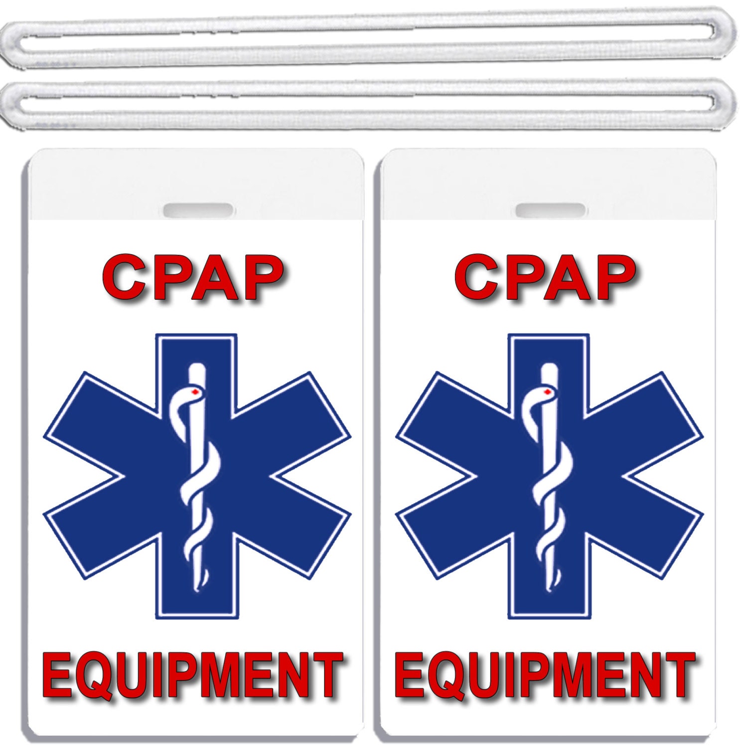 2x Medical CPAP Equipment Luggage Tags TSA Carry On BiPAP