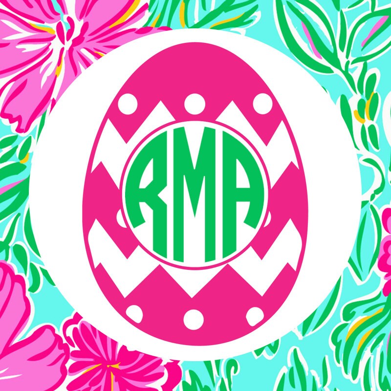 Download Easter Egg Monogram Frame Cutting Files in Svg Eps by ...