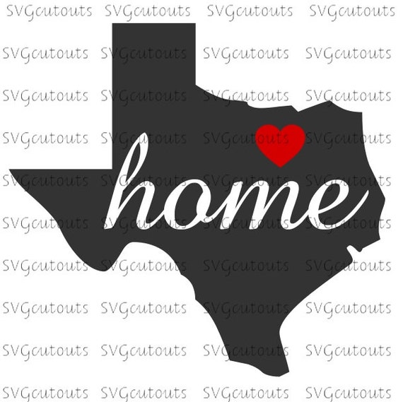 Download Texas Home Heart State Outline Design SVG Eps Dxf Formats