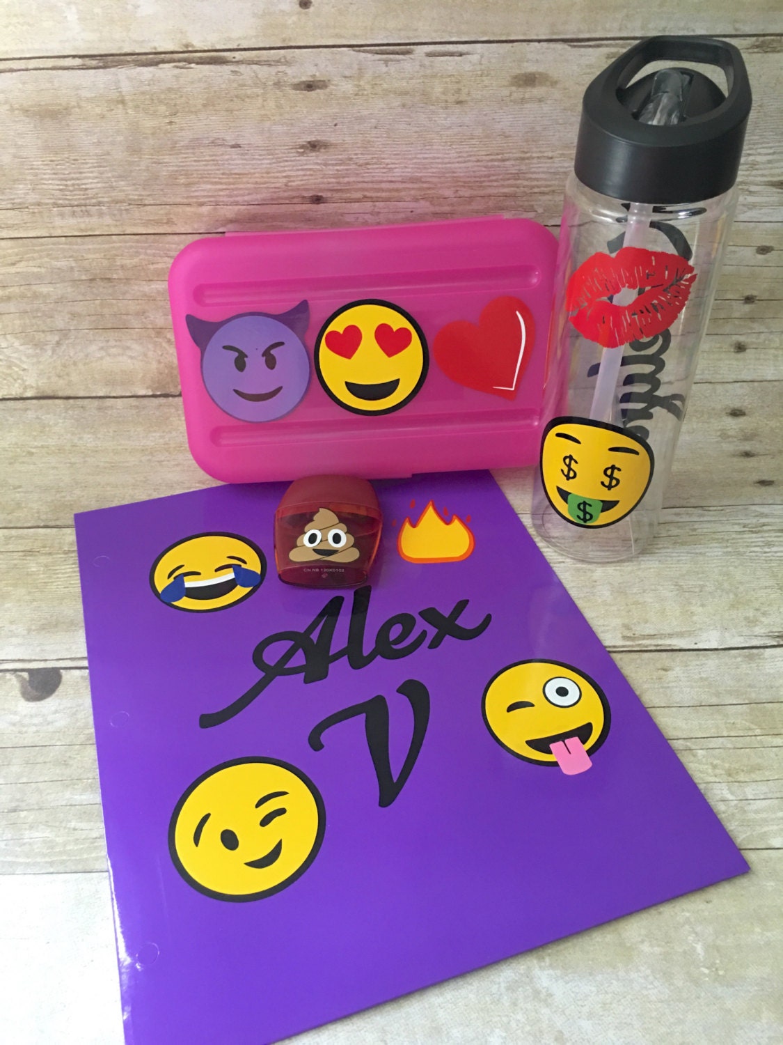 Emoji school supplies