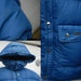 Vintage 90's Scottish Macbean Blue Nylon Down Filled Puffer Padded Winter Jacket Coat 38"/40"