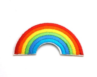 2.75" Rainbow Embroidered Sew Iron on Patch