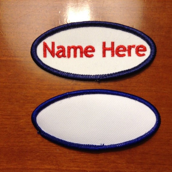 Custom Embroidery Personalized Embroidered Name Tag Patch
