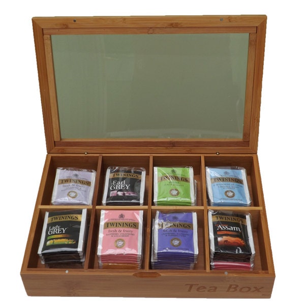 Tea Box Gift Set 80 Tea Bag Sachets by GlassReRoots on Etsy