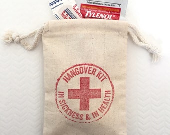 10 Hangover Kit Bags - Bachelorette Favor Bags - Survival Kit - Wedding Favor Bags - Bachelorette Hangover Kits - Emergency Kit - Favor Bags