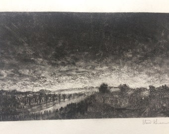 Charcoal Landscape Illustration