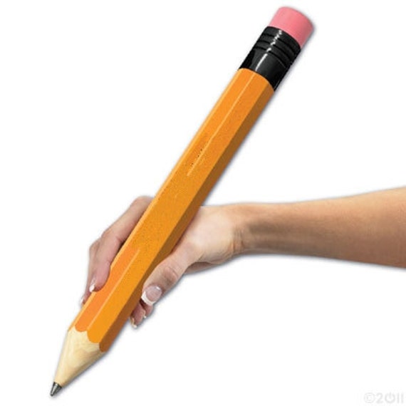 Super Jumbo Giant Pencil Personalized CUSTOM Add Your Own