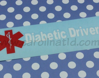 Diabetic Driver-simple decal