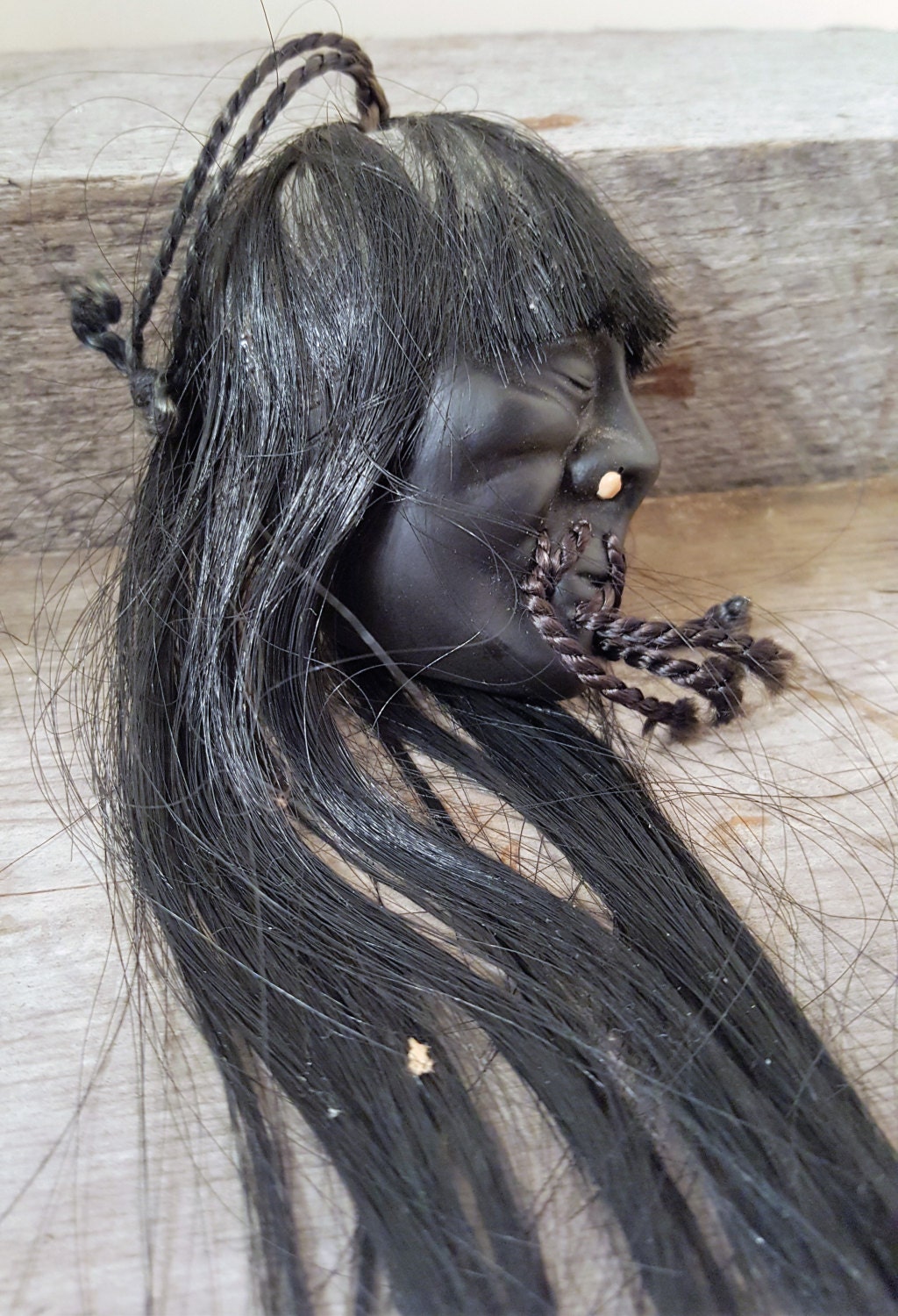Original Rubber shrunken head from the 60's cool vintage
