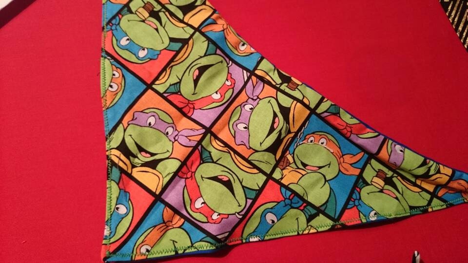 Handmade Ninja Turtle Bandana Bib by OliviaMaddoxNursery on Etsy