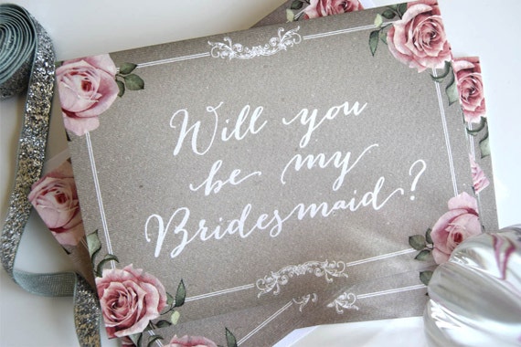 Personalised will you be my bridesmaid and maid of honour cards