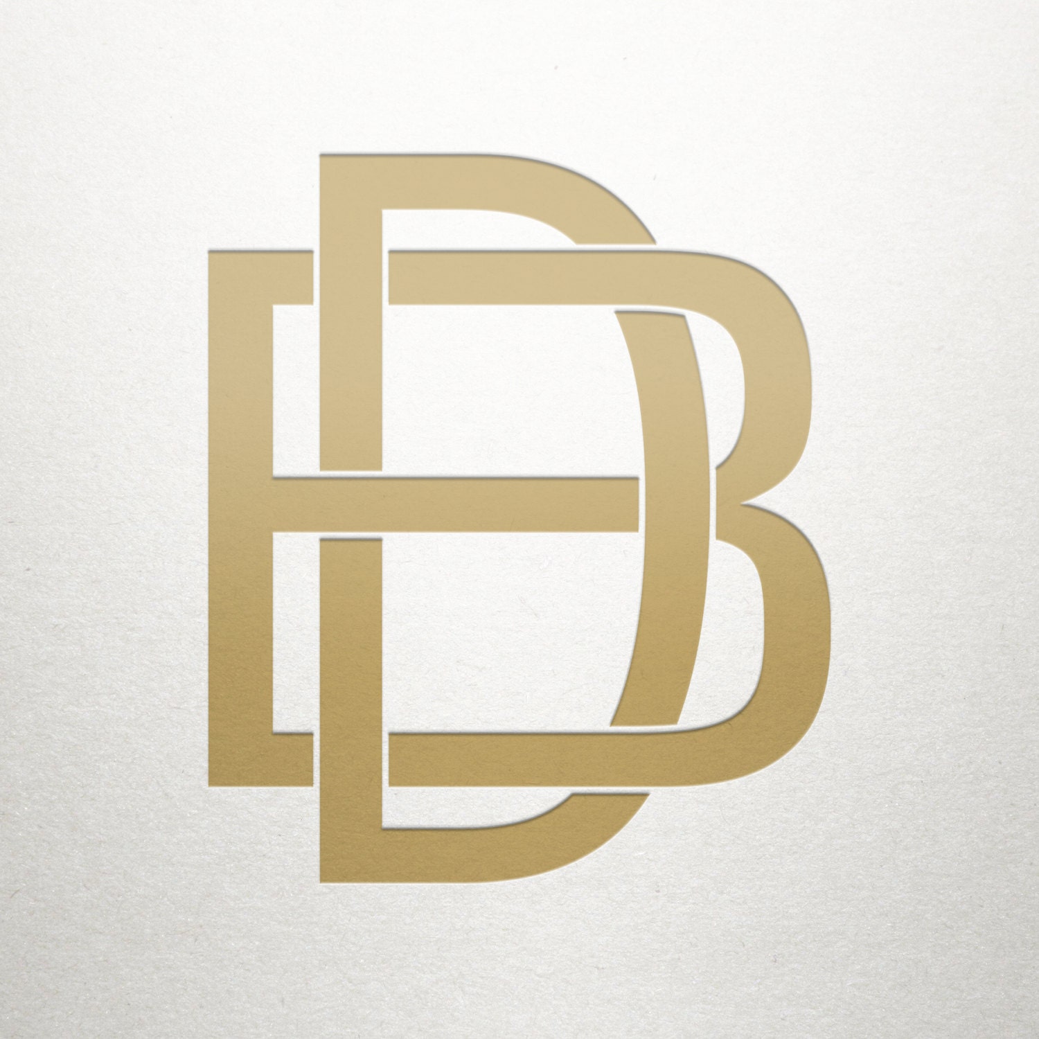 Interlocking Letters Logo BD DB Interlocking Letters