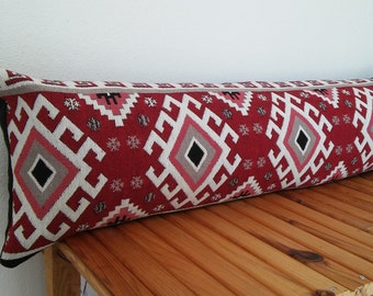 Kilim lumbar pillow, body pillow, decorative kilim pillow cover, handmade kilim cushion, bohemian decor, boho body pillow, bohohome