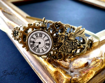 Alice in Wonderland steampunk hairband by Epsilon Vega