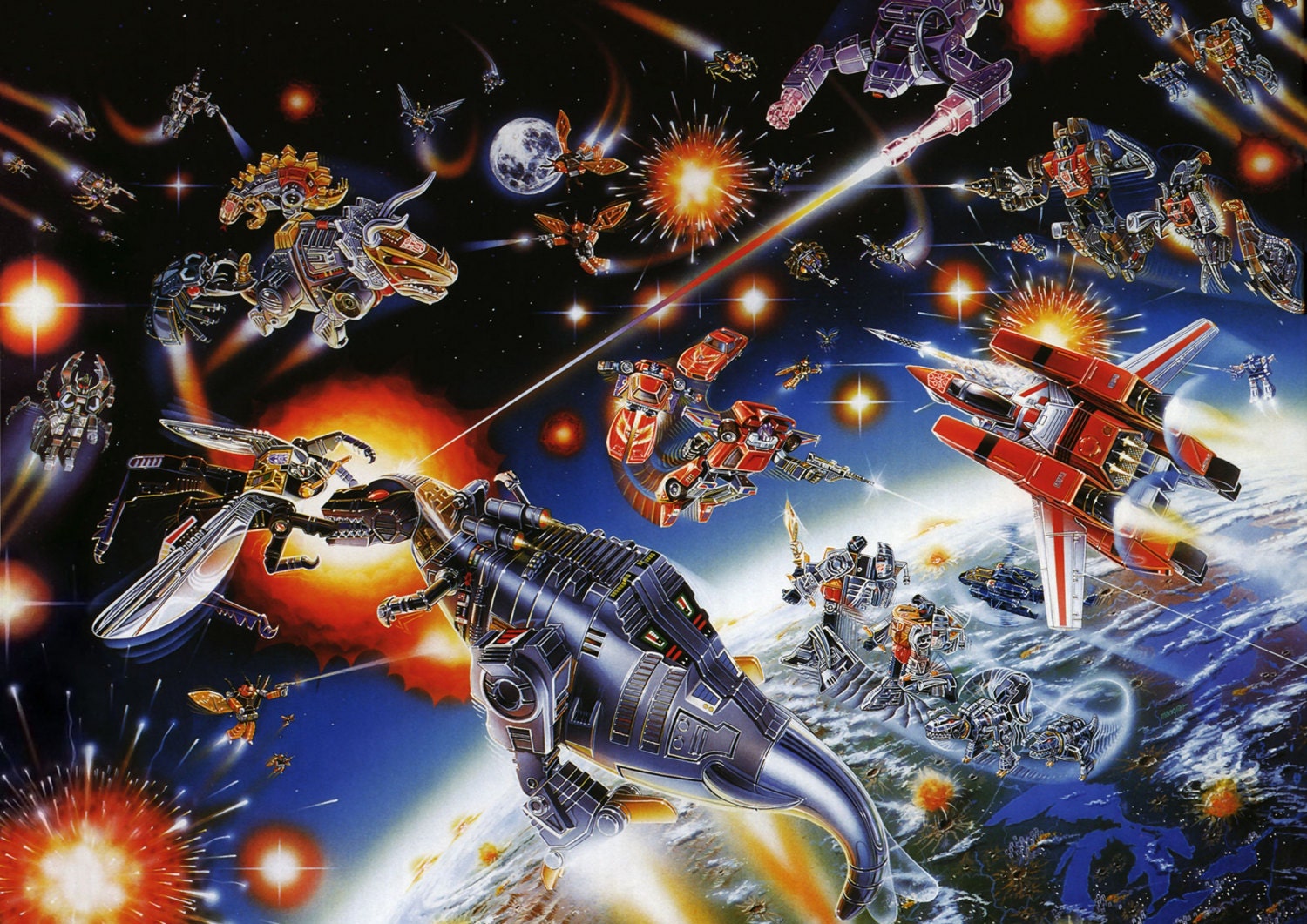Transformers Poster G1 BoxArt Battle 1985 by FoxBoxStudios