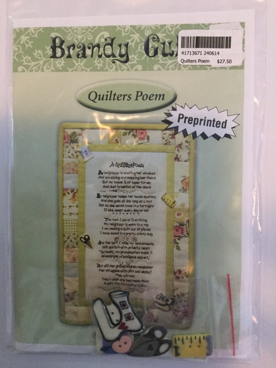 Quilters Poem Brandy Gully