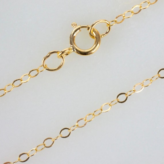 14k Gold Filled Flat Cable Chain Necklace for by 5starFindings