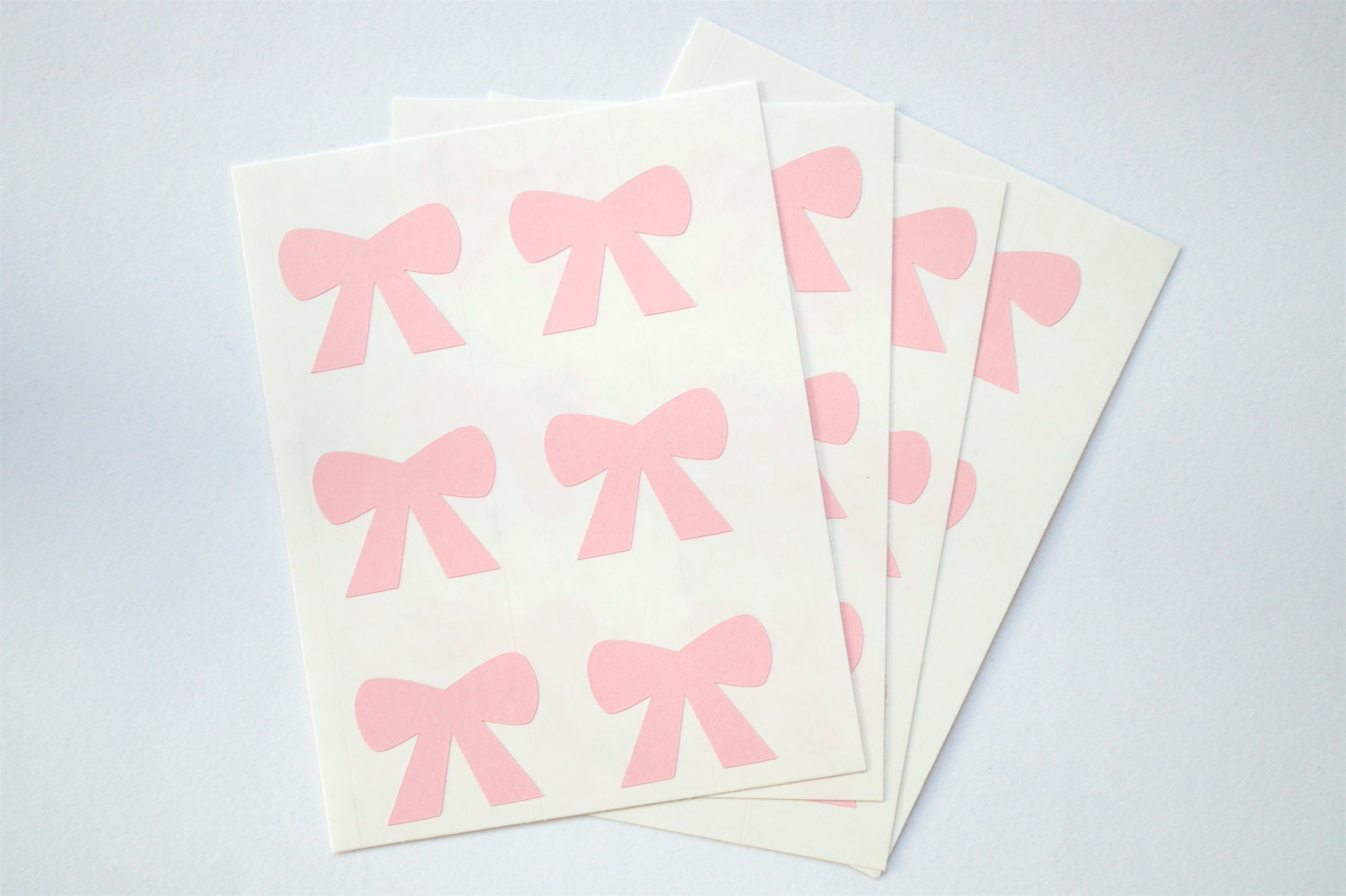 24 Bow Stickers, Ribbon Stickers, Pink Bow,Bow Labels,Bow Envelope Seal