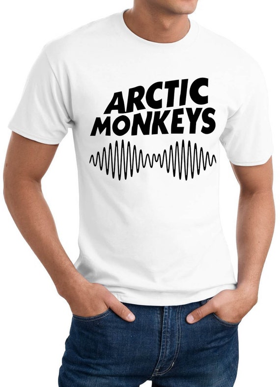 Arctic Monkeys WHITE band logo T-shirt by roccorozzell on Etsy