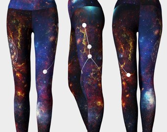 galaxy print yoga pants