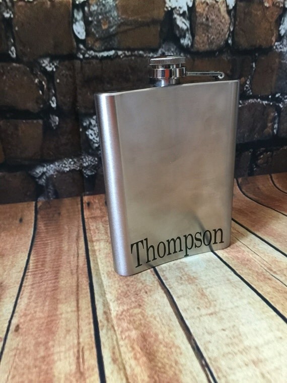 Personalized Flasks Stainless Steal Flask 8oz by BlissfulVinylCo