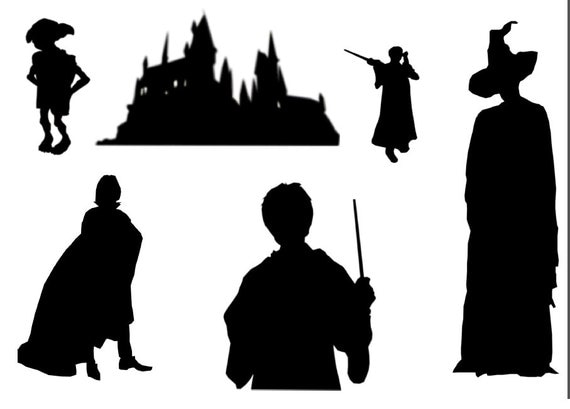Harry Potter silhouettes by SilhouetteGames on Etsy