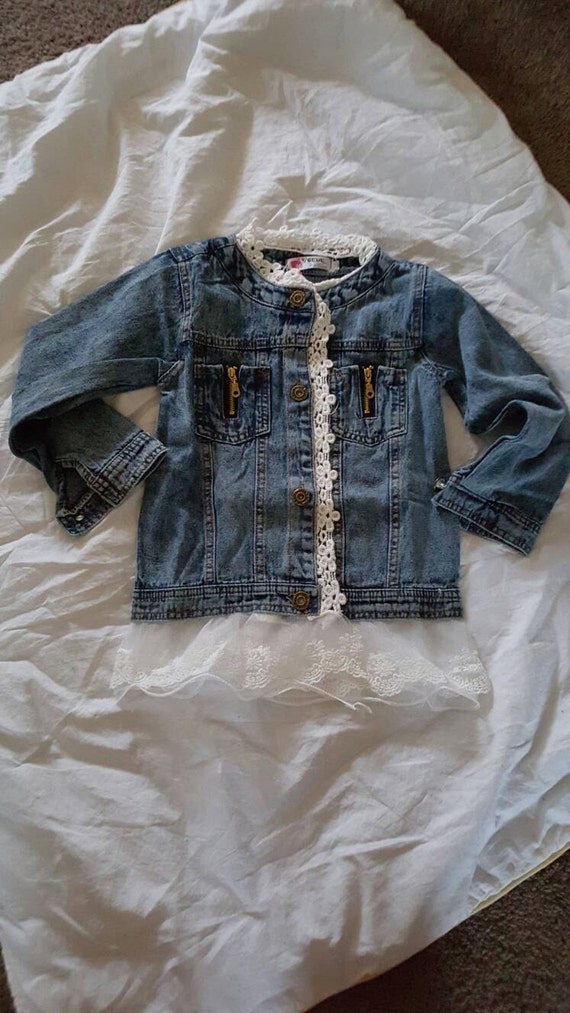 Little girls Jean jacket by arcclothingboutique on Etsy