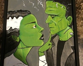 Frankenstein drawing | Etsy