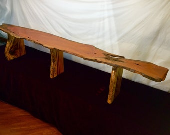 Live edge slab shelf