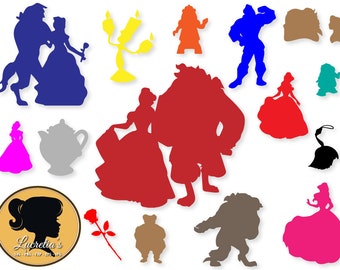 Beauty and the Beast SVG, Beauty and the Beast Silhouette, Disney Princess , Svg, Eps, Jpg, Dxf, Png