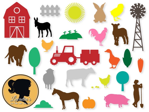 Download Farm Animals Farm Animals Silhouette cutting file Animals