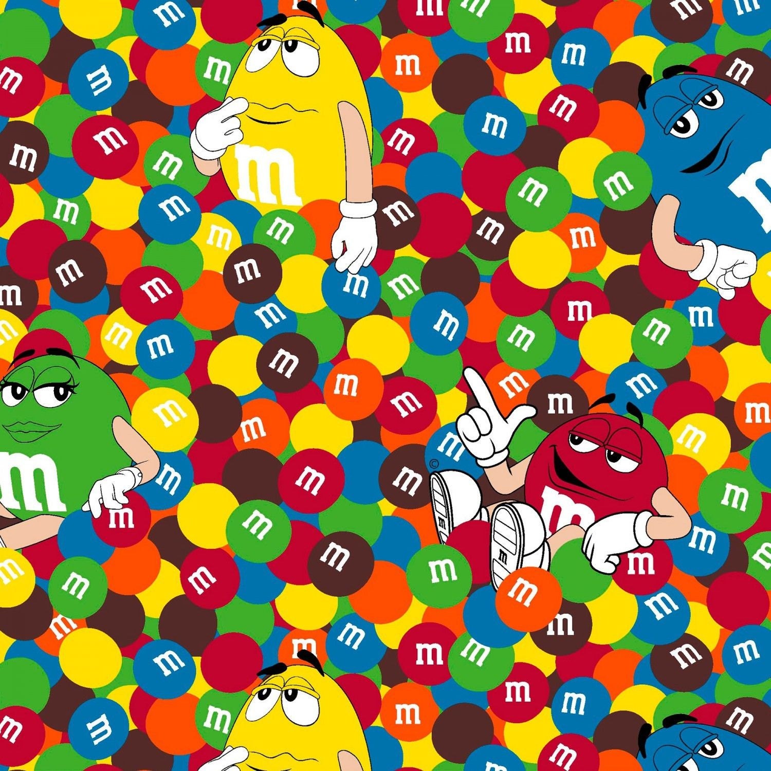 Candy Fabric by Springs Creative Mars M&M's by Angelfabric