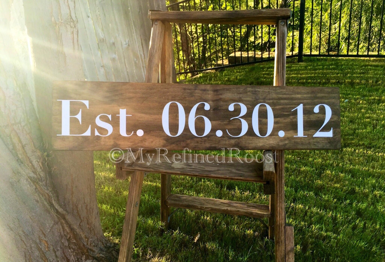 Est. Date Wood Sign Wedding Date Anniversary Wedding Decor