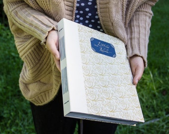 Letters to the Bride Lokta Paper Hardcover Book – MADE TO ORDER – Long Stitch – Hardbound – Personalized Wedding Gift