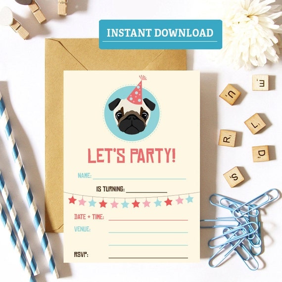 pug-birthday-invitation-printable-pug-party-invitations