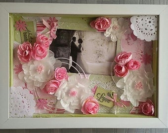 decorative photo frame: spring pink