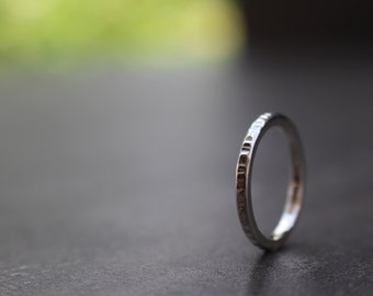 Ring silver, thin, hammered, stacking ring, 001, gift, alliance