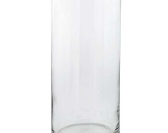 Glass Cylinder Hurricane Vase 7.5"