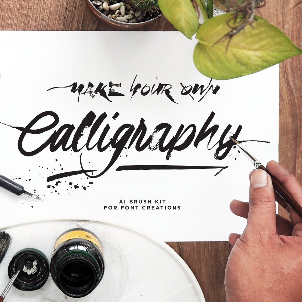 calligraphic brush illustrator download