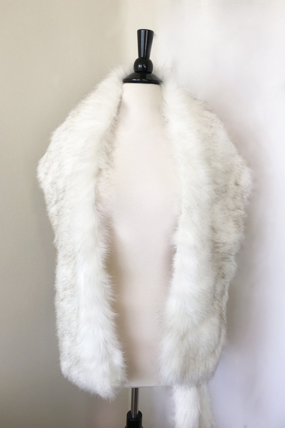 Ivory faux fur bridal wrap Wedding Fur shrug by SissilyDesigns