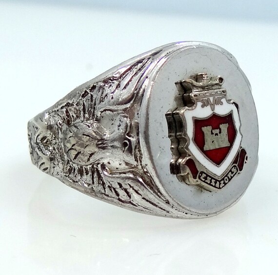 Vintage Sterling Silver U.S. Army Corps of Engineers Enamel
