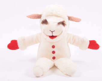 pink lamb chop dog toy