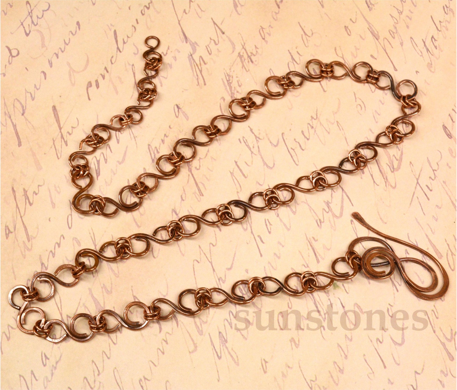 Hand Copper Chain Necklace DIY Jewelry Making JC453