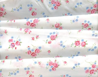 Vintage Sheer Floral Print Fabric 4+ yards