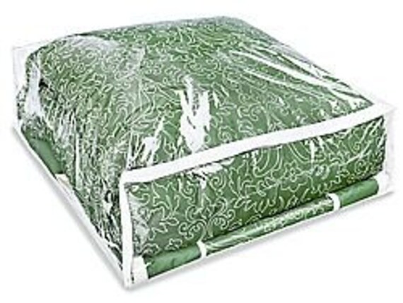 Clear Vinyl Zippered Storage Bags for Larger Blankets