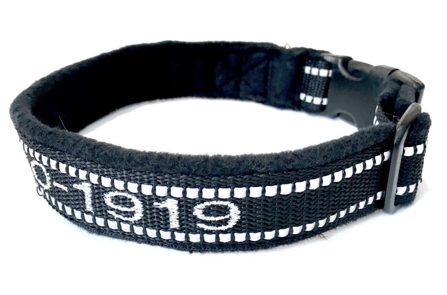 Personalized REFLECTIVE ID Dog Collar Adjustable by COZYHORSE